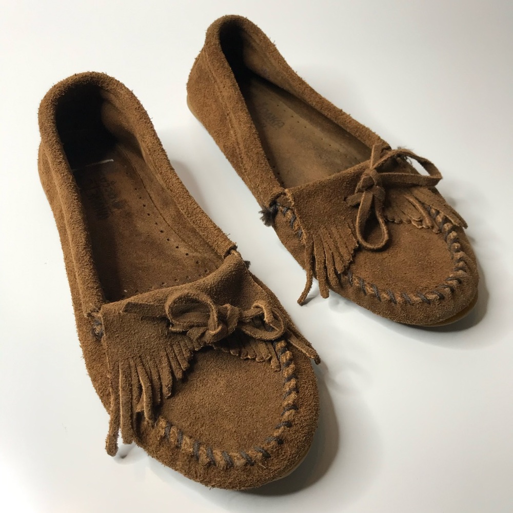 Minnetonka Brown Moccasin Loafers Size 8.5 $5.95 Shipping!